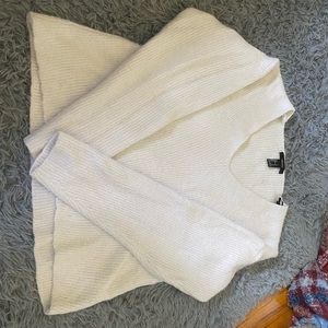 White Brushed Forever 21 Sweater